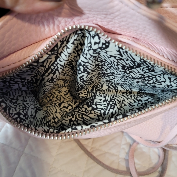 Rebecca Minkoff Pink Pebbled Mate Leather Mini MAC rossbody Bag Adjustable Strap - Picture 9 of 12
